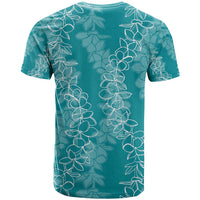 Hawaii Plumeria Lei T Shirt Aloha Festive Vibe - Teal