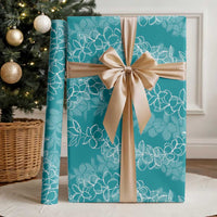Hawaii Plumeria Lei Wrapping Paper Aloha Festive Vibe - Teal