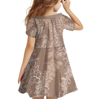 Hawaii Plumeria Lei Family Matching Summer Maxi Dress and Hawaiian Shirt Aloha Festive Vibe - Beige