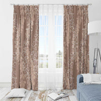 Hawaii Plumeria Lei Window Curtain Aloha Festive Vibe - Beige