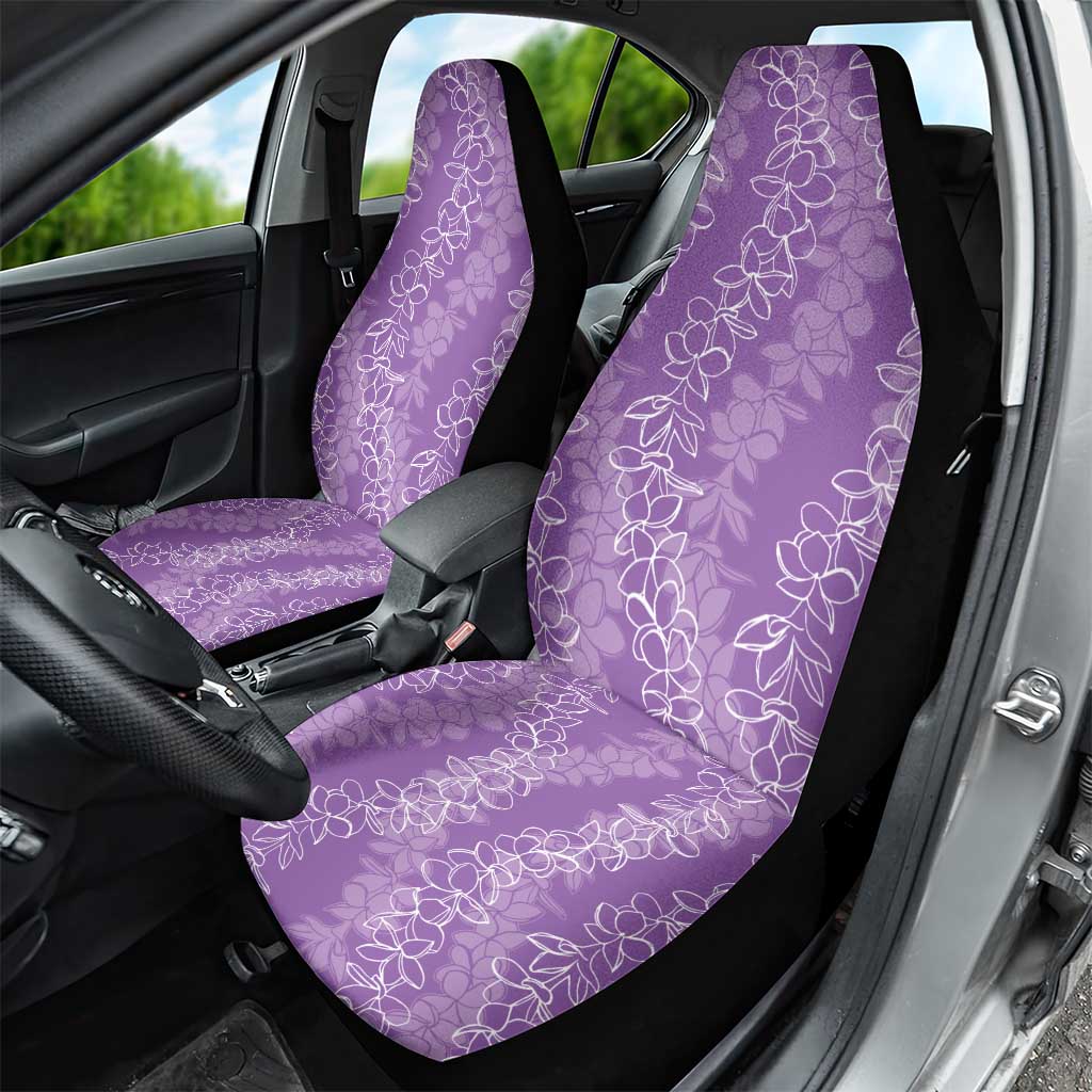 Hawaii Plumeria Lei Car Seat Cover Aloha Festive Vibe - Violet
