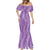 Hawaii Plumeria Lei Mermaid Dress Aloha Festive Vibe - Violet