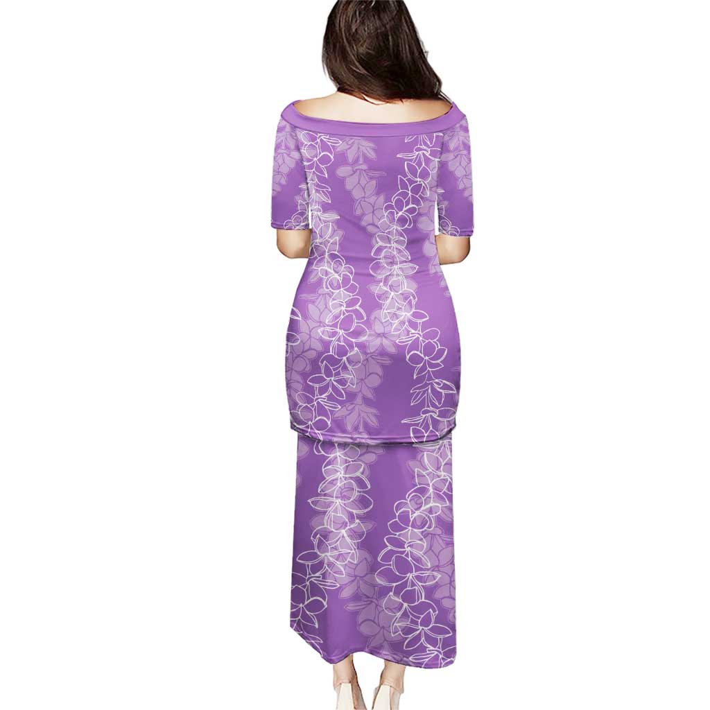 Hawaii Plumeria Lei Puletasi Aloha Festive Vibe - Violet