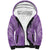 Hawaii Plumeria Lei Sherpa Hoodie Aloha Festive Vibe - Violet