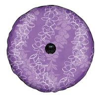 Hawaii Plumeria Lei Spare Tire Cover Aloha Festive Vibe - Violet