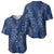 Hawaii Plumeria Lei Baseball Jersey Aloha Festive Vibe - Navy Blue