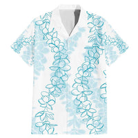 Hawaii Plumeria Lei Family Matching Mermaid Dress and Hawaiian Shirt Aloha Festive Vibe - Turquoise