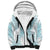 Hawaii Plumeria Lei Sherpa Hoodie Aloha Festive Vibe - Turquoise