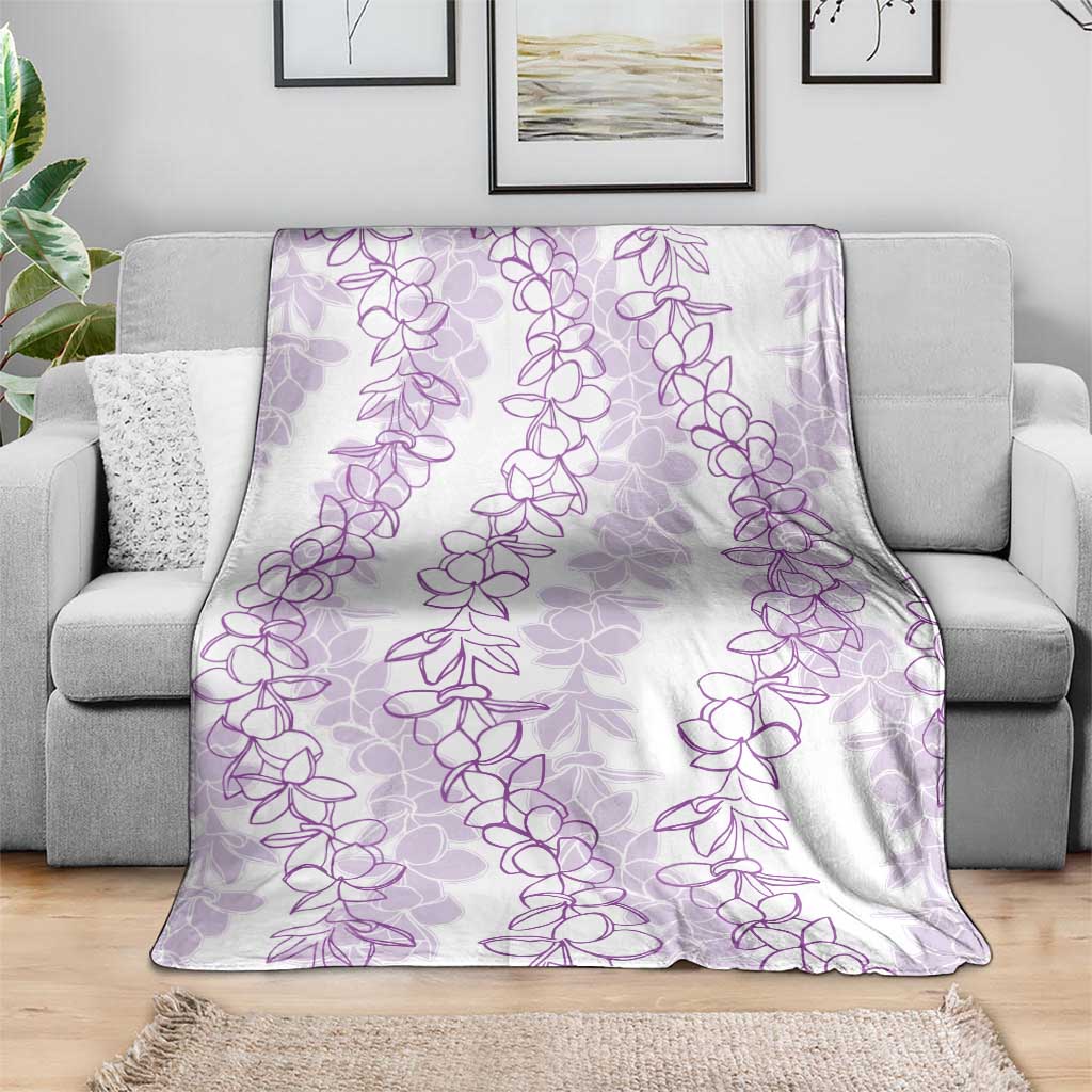 Hawaii Plumeria Lei Blanket Aloha Festive Vibe - Amethyst