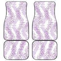 Hawaii Plumeria Lei Car Mats Aloha Festive Vibe - Amethyst