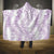 Hawaii Plumeria Lei Hooded Blanket Aloha Festive Vibe - Amethyst