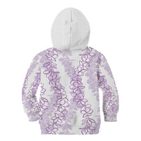Hawaii Plumeria Lei Kid Hoodie Aloha Festive Vibe - Amethyst