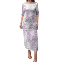 Hawaii Plumeria Lei Puletasi Aloha Festive Vibe - Amethyst