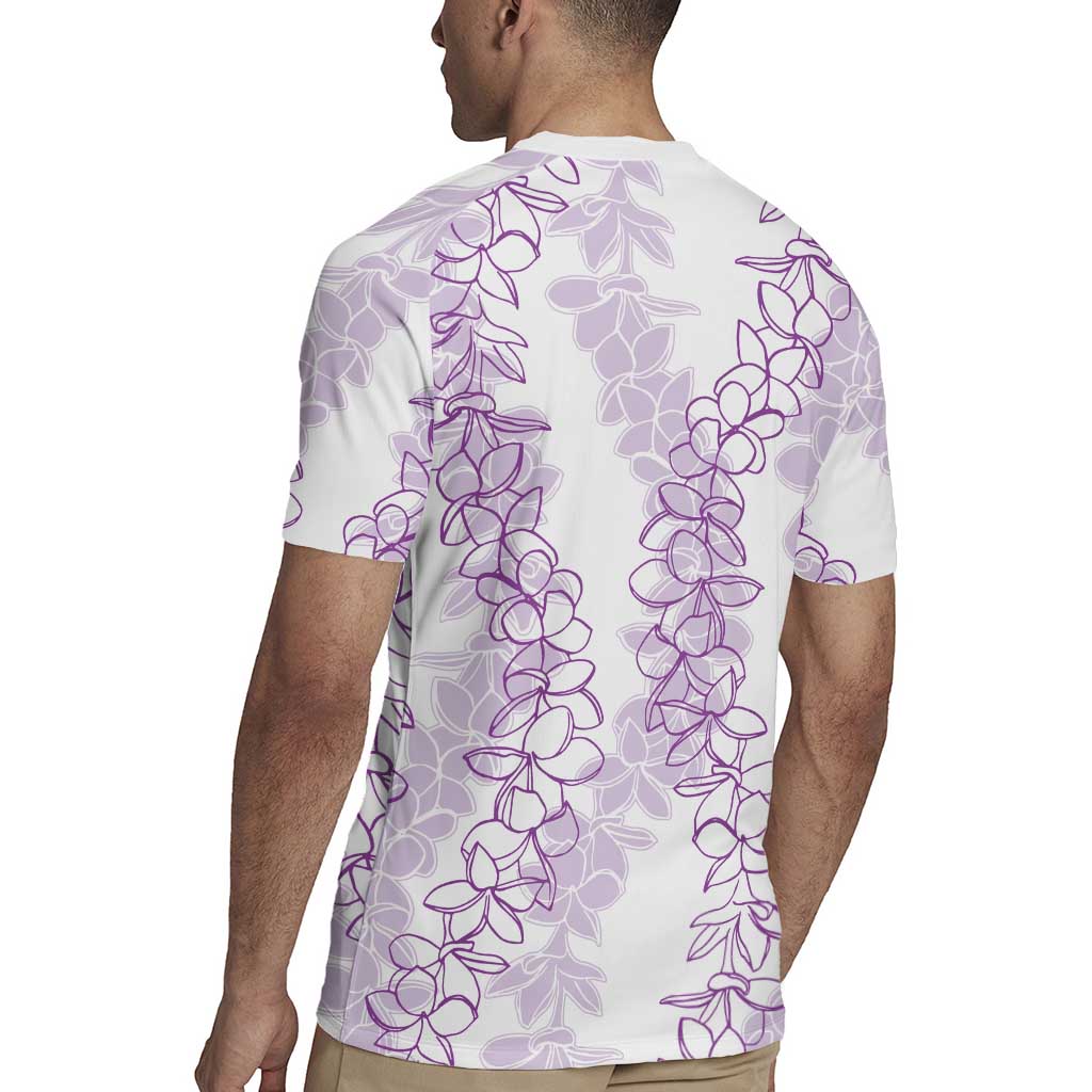 Hawaii Plumeria Lei Rugby Jersey Aloha Festive Vibe - Amethyst