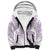 Hawaii Plumeria Lei Sherpa Hoodie Aloha Festive Vibe - Amethyst