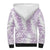 Hawaii Plumeria Lei Sherpa Hoodie Aloha Festive Vibe - Amethyst