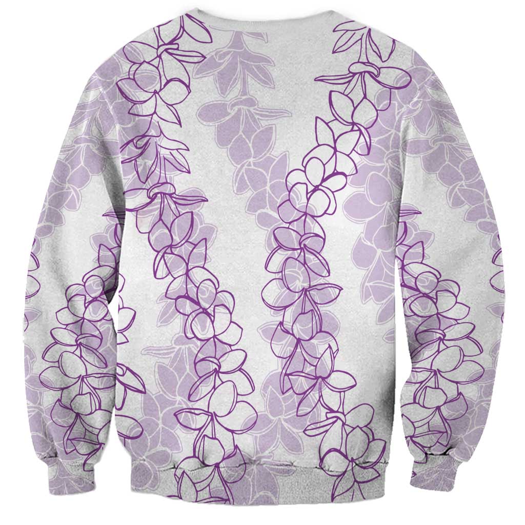 Hawaii Plumeria Lei Sweatshirt Aloha Festive Vibe - Amethyst