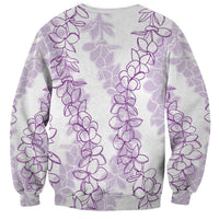 Hawaii Plumeria Lei Sweatshirt Aloha Festive Vibe - Amethyst