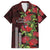 Hawaii Mele Kalikimaka Kakau Hawaiian Shirt I'iwi Bird on Ohia Lehua