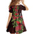 Hawaii Mele Kalikimaka Kakau Kid Short Sleeve Dress I'iwi Bird on Ohia Lehua