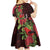 Hawaii Mele Kalikimaka Kakau Kid Short Sleeve Dress I'iwi Bird on Ohia Lehua
