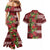 Hawaii Christmas Mele Kalikimaka Couples Matching Mermaid Dress and Hawaiian Shirt I'iwi Bird on Ohia Lehua