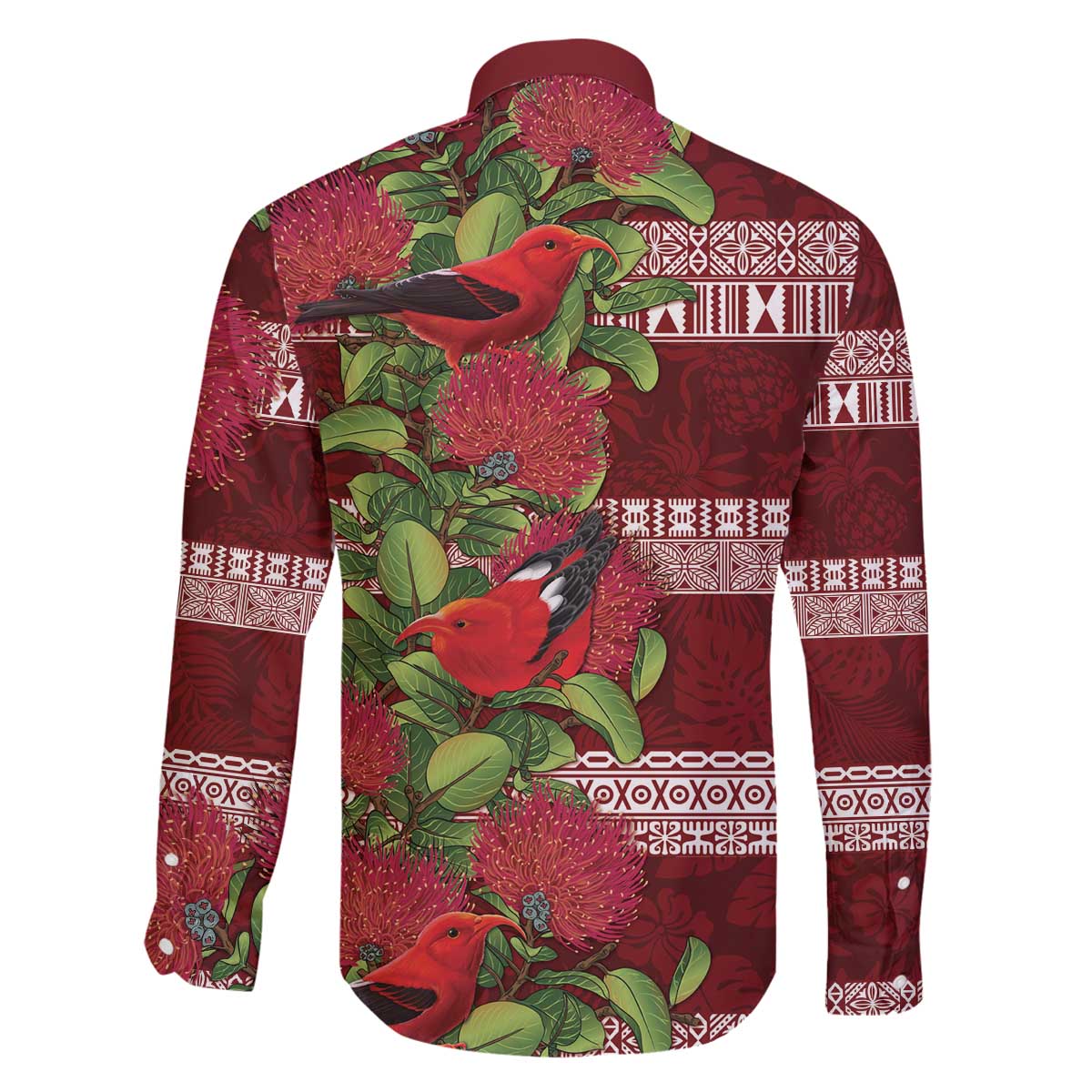 Hawaii Christmas Mele Kalikimaka Family Matching Off Shoulder Short Dress and Hawaiian Shirt I'iwi Bird on Ohia Lehua LT7 - Polynesian Pride