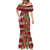 Hawaii Christmas Mele Kalikimaka Mermaid Dress I'iwi Bird on Ohia Lehua