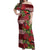 Hawaii Christmas Mele Kalikimaka Off Shoulder Maxi Dress I'iwi Bird on Ohia Lehua