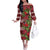 Hawaii Christmas Mele Kalikimaka Off The Shoulder Long Sleeve Dress I'iwi Bird on Ohia Lehua