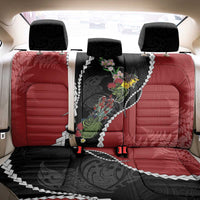 New Zealand Christmas Back Car Seat Cover Flora Map with Birds - Polynesian Pride