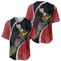 New Zealand Christmas Baseball Jersey Flora Map with Birds LT7 - Polynesian Pride