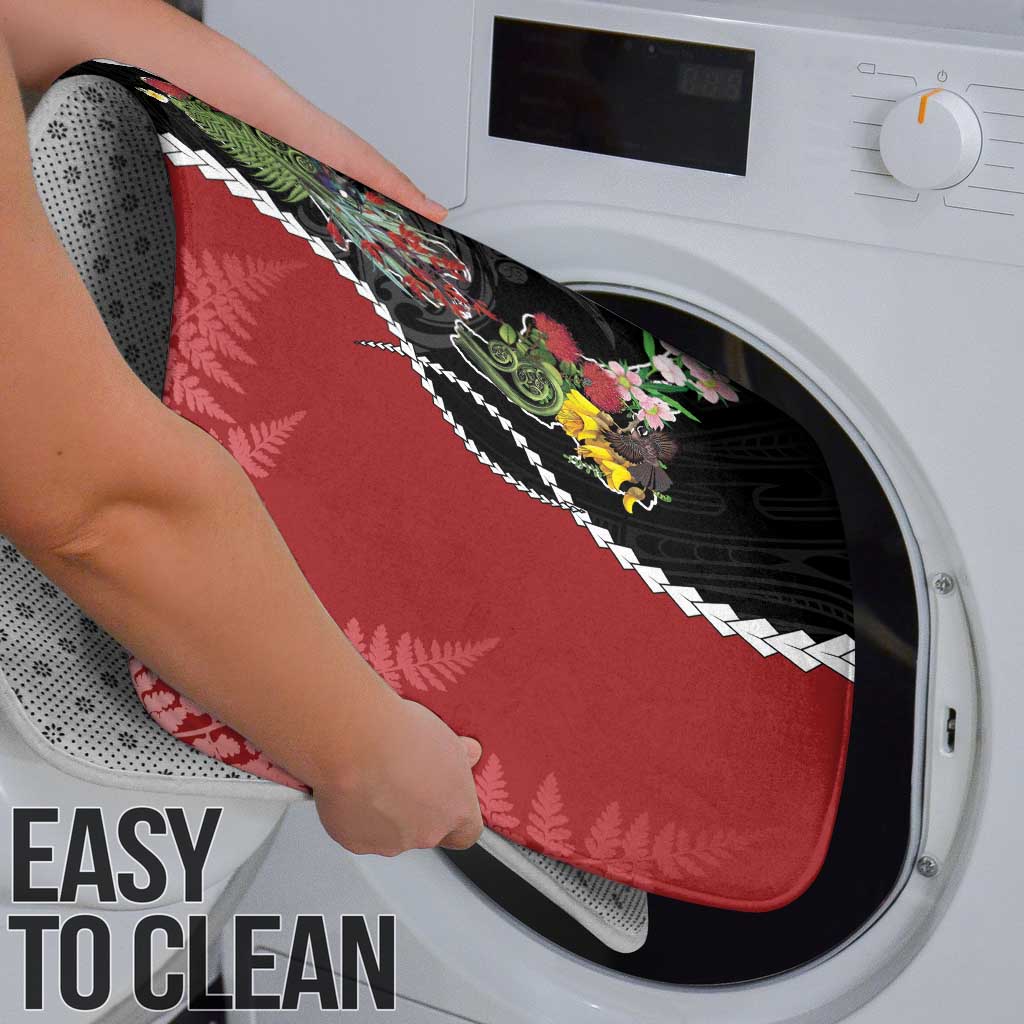 New Zealand Christmas Bathroom Set Flora Map with Birds - Polynesian Pride