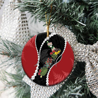New Zealand Christmas Ceramic Ornament Flora Map with Birds LT7 - Polynesian Pride