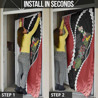 New Zealand Christmas Door Cover Flora Map with Birds - Polynesian Pride