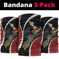 New Zealand Christmas Neck Gaiter Flora Map with Birds LT7 package One Size: 25*50cm Black - Polynesian Pride