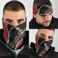 New Zealand Christmas Neck Gaiter Flora Map with Birds LT7 - Polynesian Pride