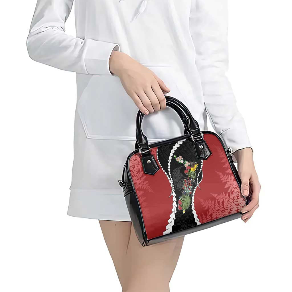 New Zealand Christmas Shoulder Handbag Flora Map with Birds LT7 - Polynesian Pride