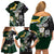 Custom South Africa Mix New Zealand Rugby 2023 Family Matching Off Shoulder Short Dress and Hawaiian Shirt World Cup Greatest Rivalry LT7 - Polynesian Pride