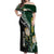 Custom South Africa Mix New Zealand Rugby 2023 Off Shoulder Maxi Dress World Cup Greatest Rivalry LT7 Women Black Green - Polynesian Pride