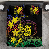 New Caledonia Kanaky Personalized Bedding Set Fleche Faitiere - Plumeria