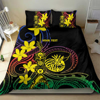 New Caledonia Kanaky Personalized Bedding Set Fleche Faitiere - Plumeria