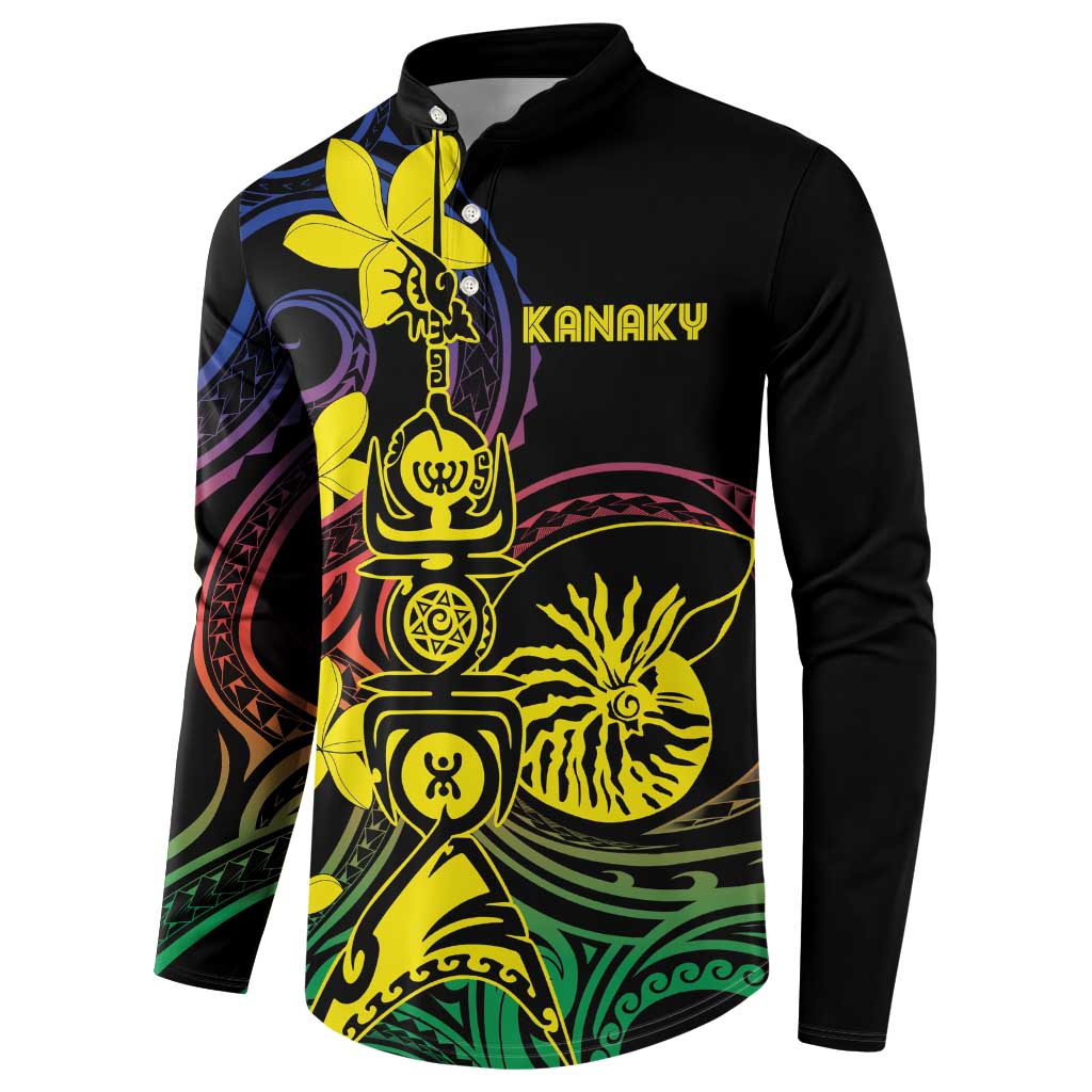 New Caledonia Kanaky Personalized Button Sweatshirt Fleche Faitiere - Plumeria LT7 - Polynesian Pride