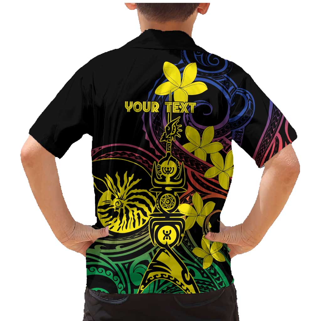 New Caledonia Kanaky Personalized Family Matching Mermaid Dress and Hawaiian Shirt Fleche Faitiere - Plumeria LT7 - Polynesian Pride
