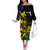New Caledonia Kanaky Personalized Family Matching Off The Shoulder Long Sleeve Dress and Hawaiian Shirt Fleche Faitiere - Plumeria