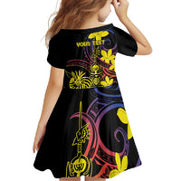 New Caledonia Kanaky Personalized Family Matching Off Shoulder Maxi Dress and Hawaiian Shirt Fleche Faitiere - Plumeria LT7 - Polynesian Pride