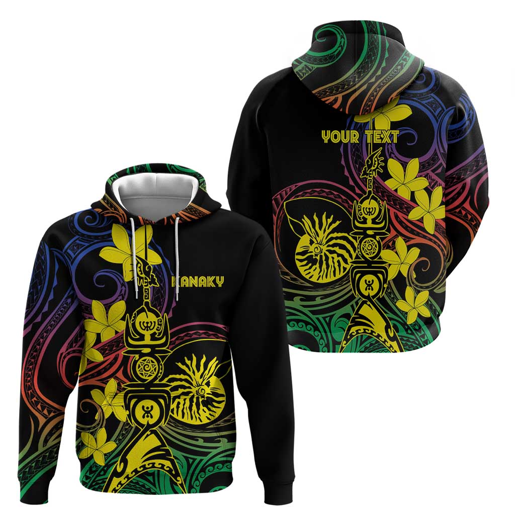 New Caledonia Kanaky Personalized Hoodie Fleche Faitiere - Plumeria