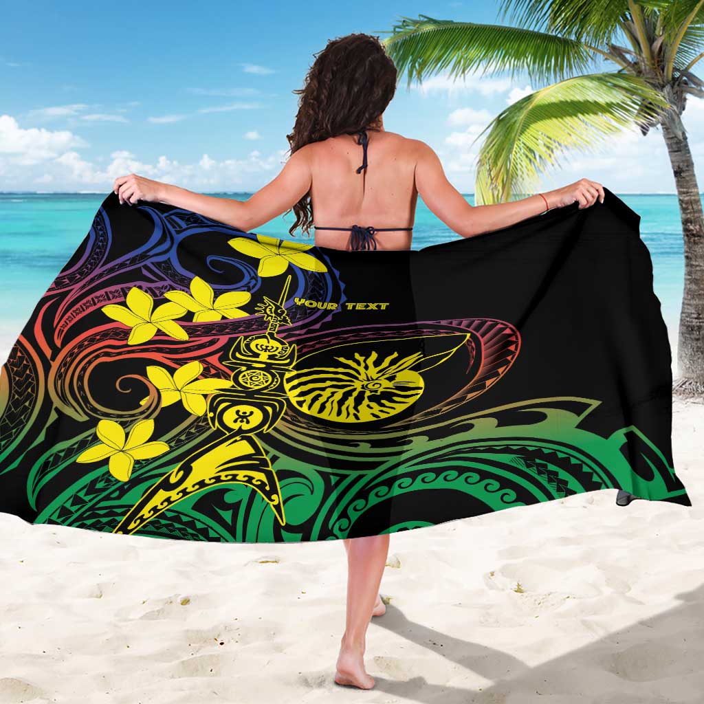 New Caledonia Kanaky Personalized Sarong Fleche Faitiere - Plumeria LT7 - Polynesian Pride