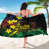 New Caledonia Kanaky Personalized Sarong Fleche Faitiere - Plumeria LT7 - Polynesian Pride