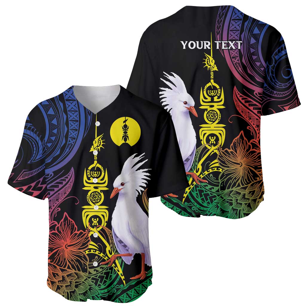 New Caledonia Kanaky Personalized Baseball Jersey Fleche Faitiere Mix Kagu LT7 - Polynesian Pride